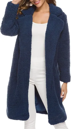 cooki Fur Coats for Women Faux Fur Jackets Fall Fashion Women's 2023 Winter Open Front Long Shaggy Coat Outerwear Fall Jacket