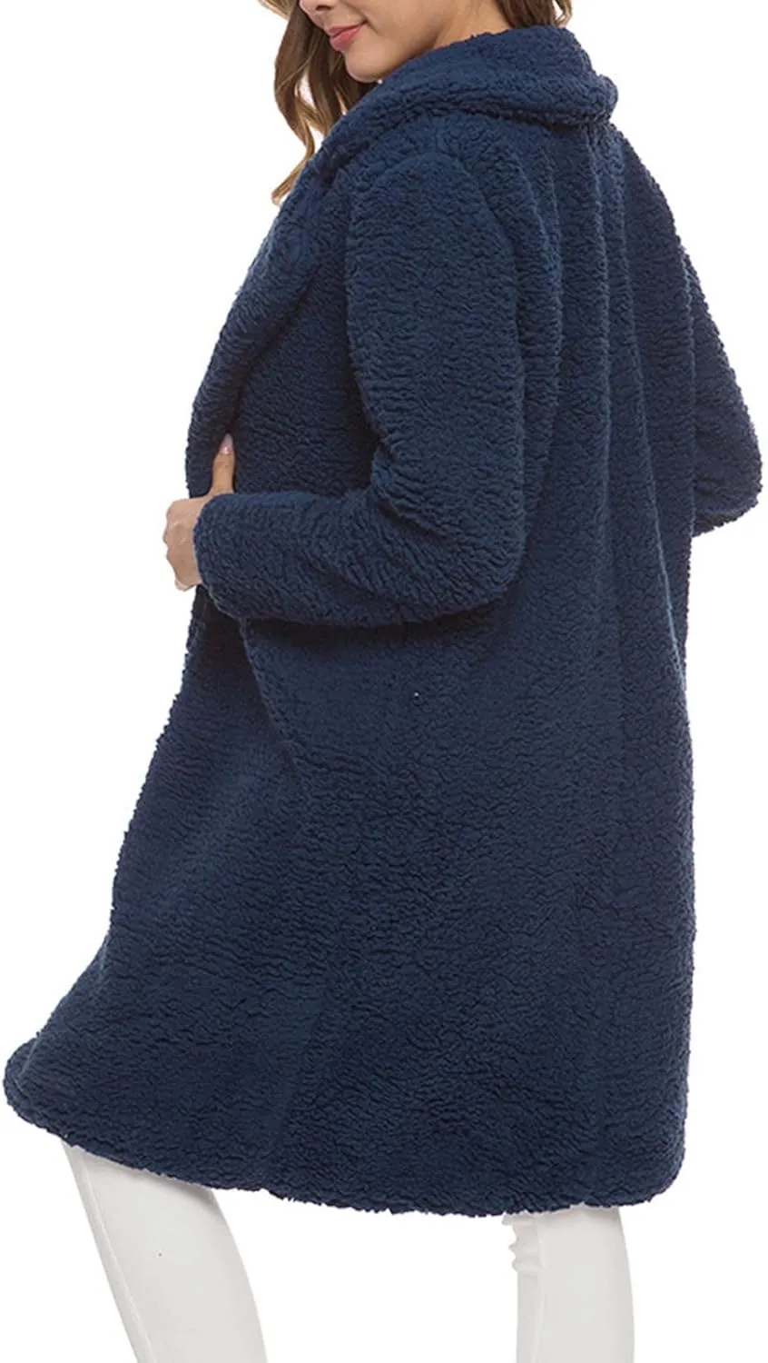 cooki Fur Coats for Women Faux Fur Jackets Fall Fashion Women's 2023 Winter Open Front Long Shaggy Coat Outerwear Fall Jacket