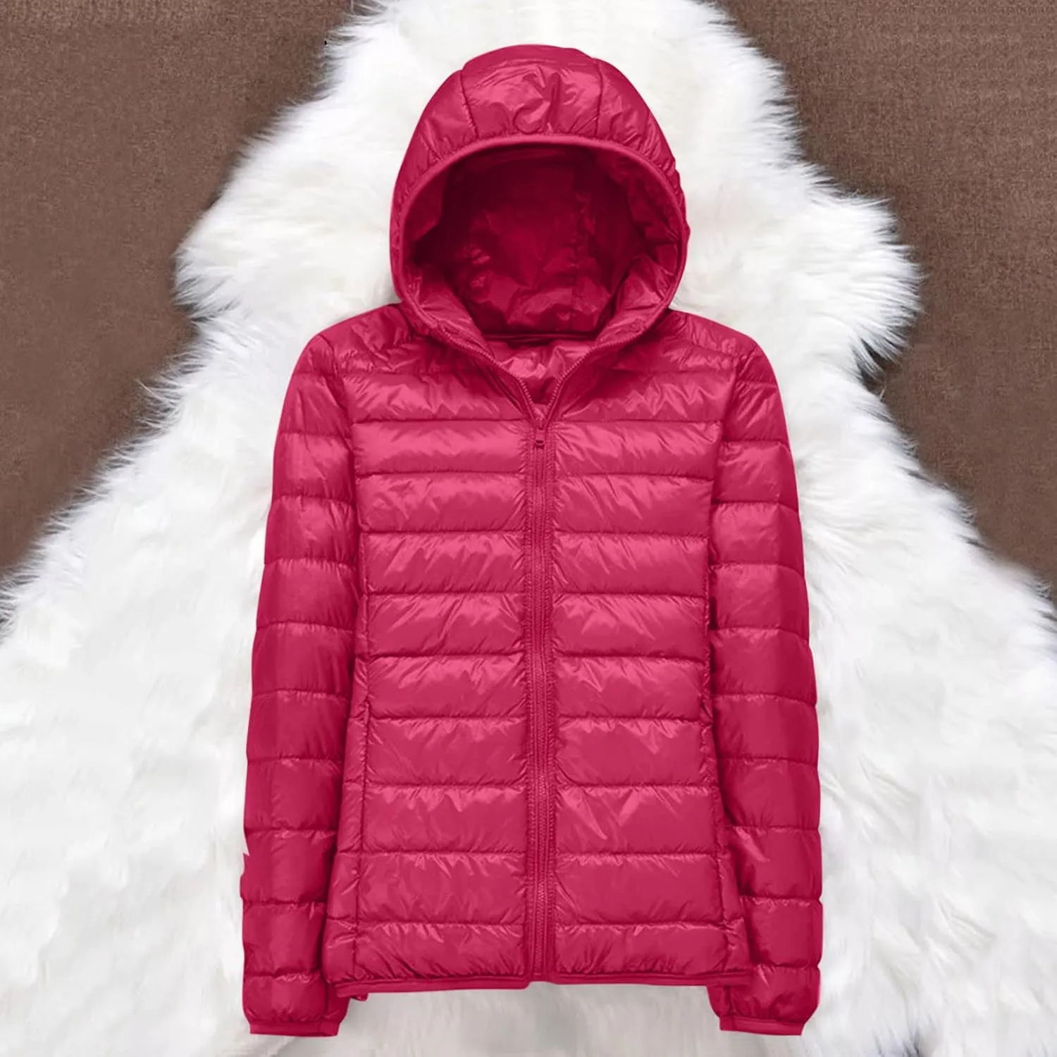 cooki Puffer Coat Women with Hood Quilted Jackets for Women Winter Packable Puffer Jacket Lightweight Down Coat Plus Size