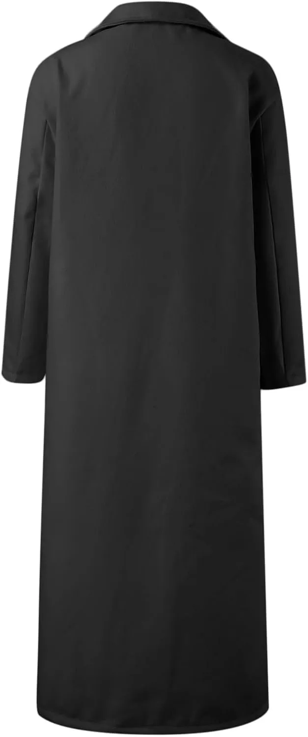 cooki Trench Coat for Women 2023 Wool Coats for Women Long Winter Blend Trench Coats Single Breasted Peacoat Long Overcoats