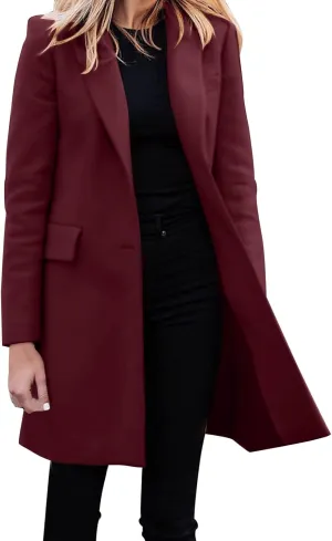 cooki Winter Coats for Women 2023 Trendy Wool Coat Women Winter Fleece Jackets Long Soft Trench Coats for Women Lightweight