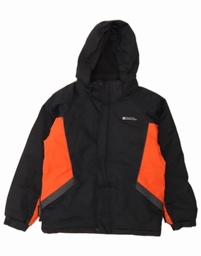 MOUNTAIN WAREHOUSE Boys Windbreaker Jacket 11-12 Years Black Colourblock Collaborate