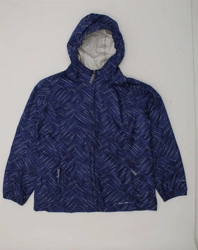 Suitcase EDDIE BAUER Boys Hooded Rain Jacket 11-12 Years Large  Blue Polka Dot