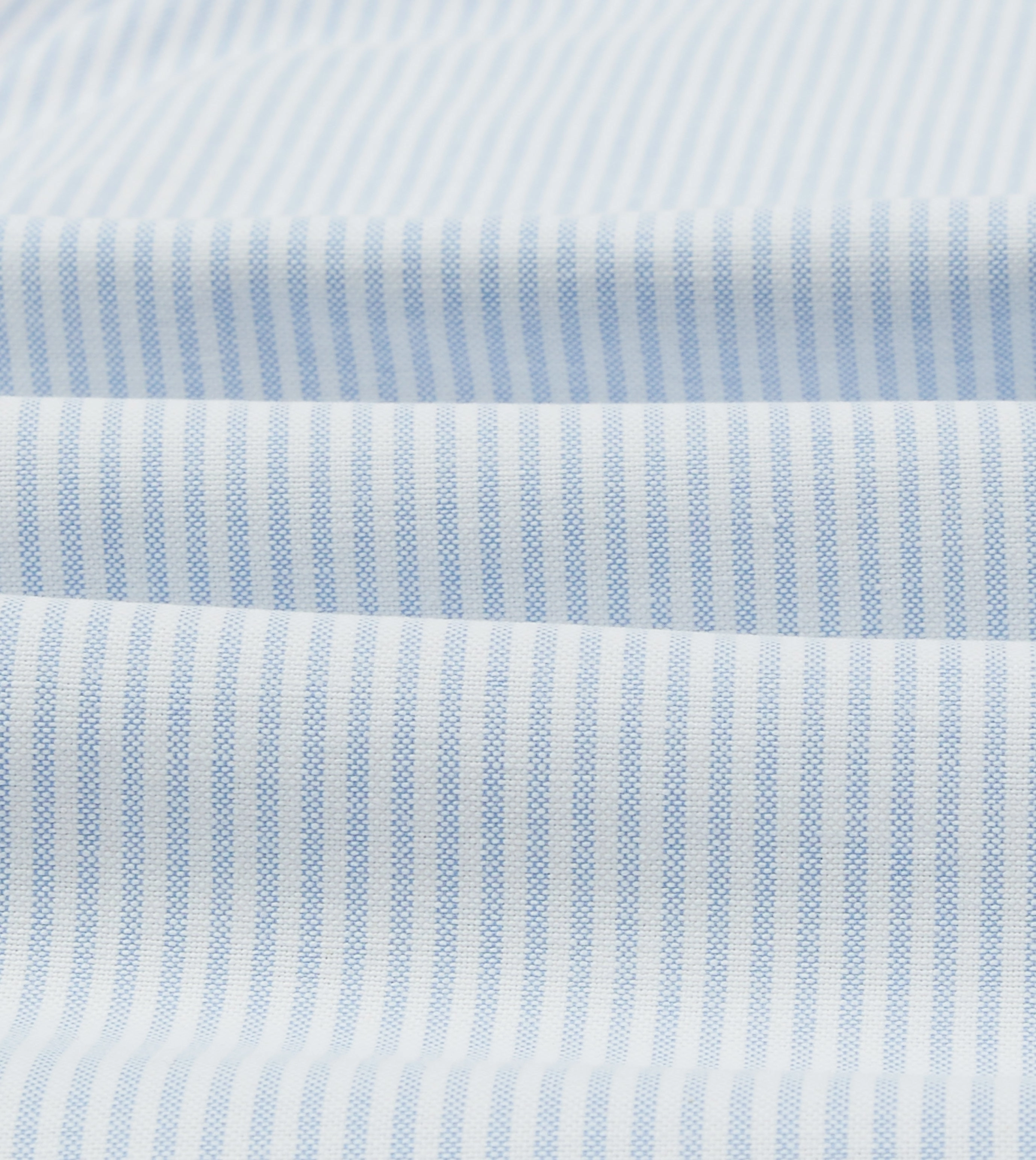 Blue Ticking Stripe Oxford Cloth Button-Down Work Shirt Hypoallergenic Lining