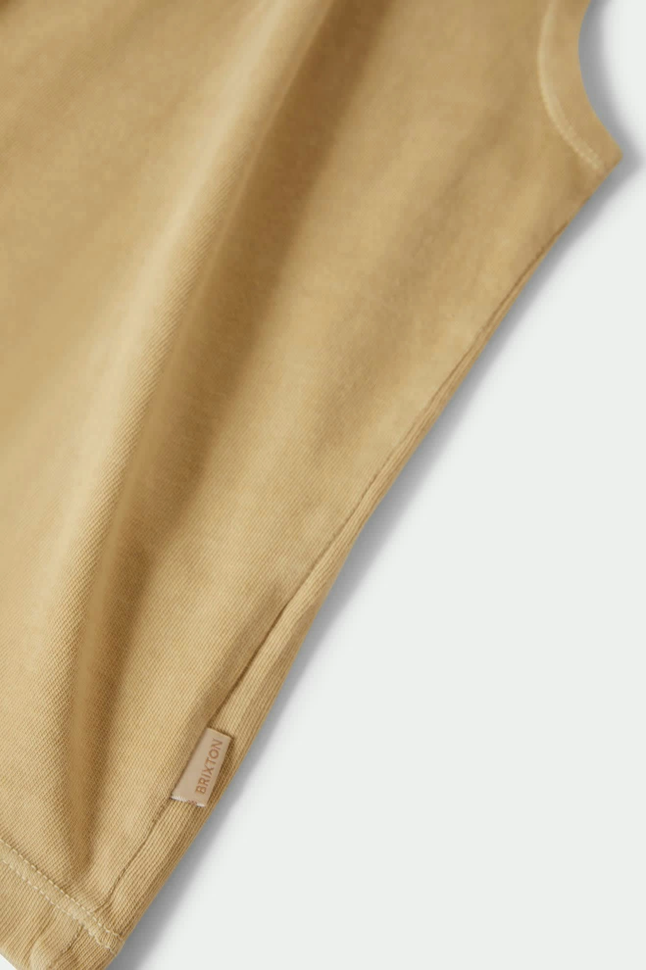 Carefree Organic Garment Dyed Muscle Tank - Pale Khaki Thermal regulation Lightweight Comfort Wear