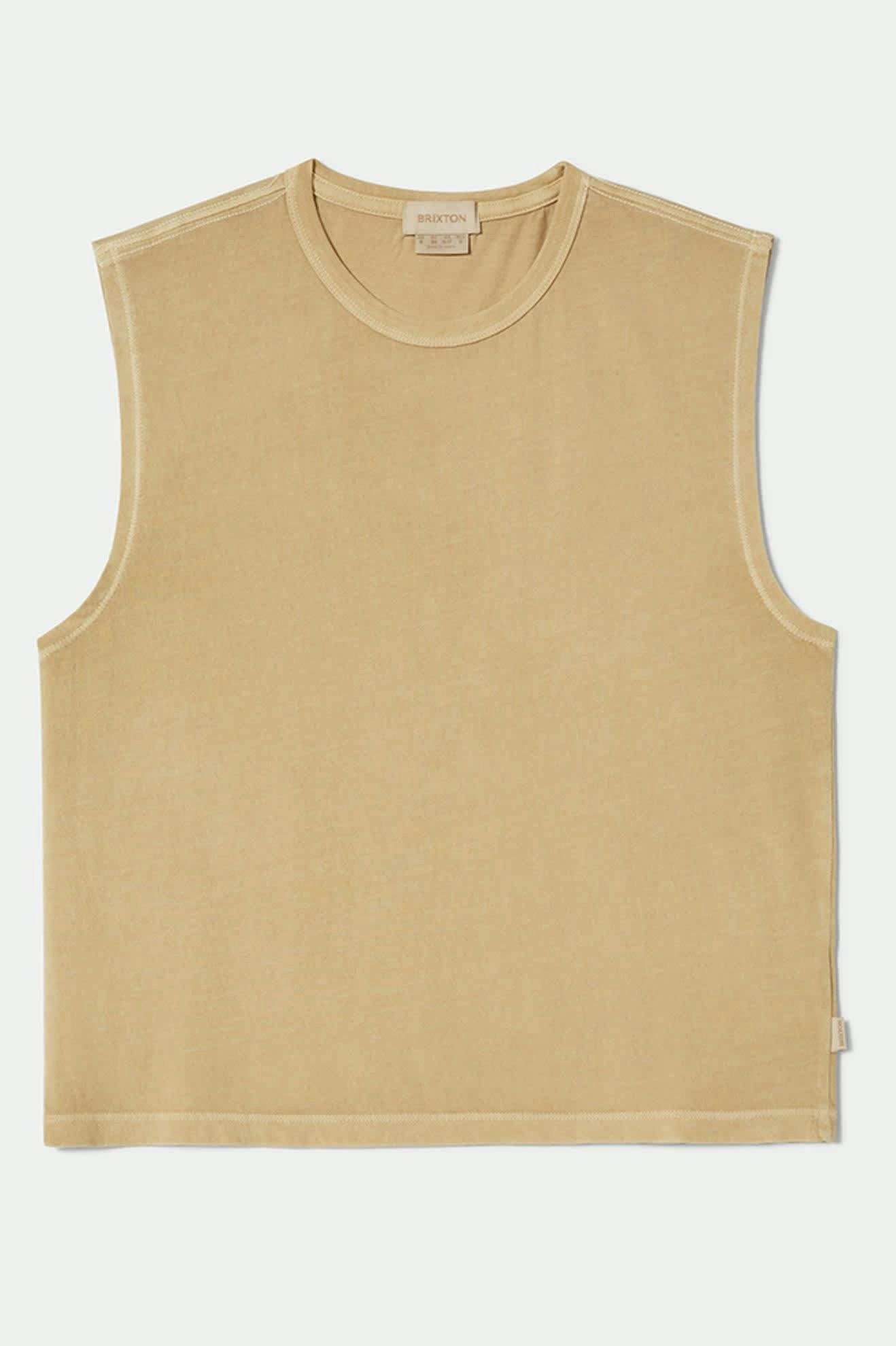 Easy Care anti static coating Carefree Organic Garment Dyed Muscle Tank - Pale Khaki