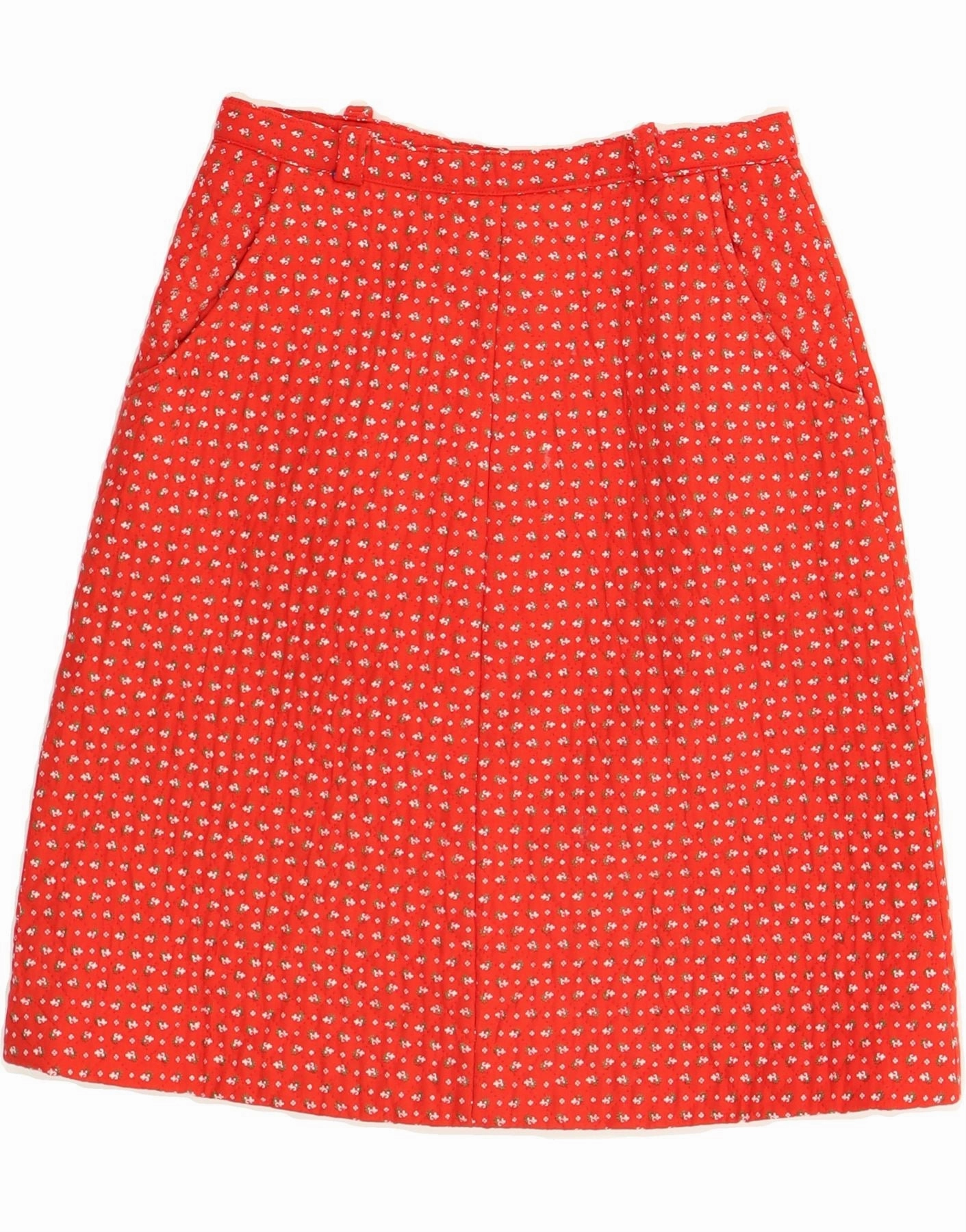 Casual Lines Emerging-Brand VINTAGE Girls Abstract Pattern A-Line Skirt 15-16 Years W26 Red