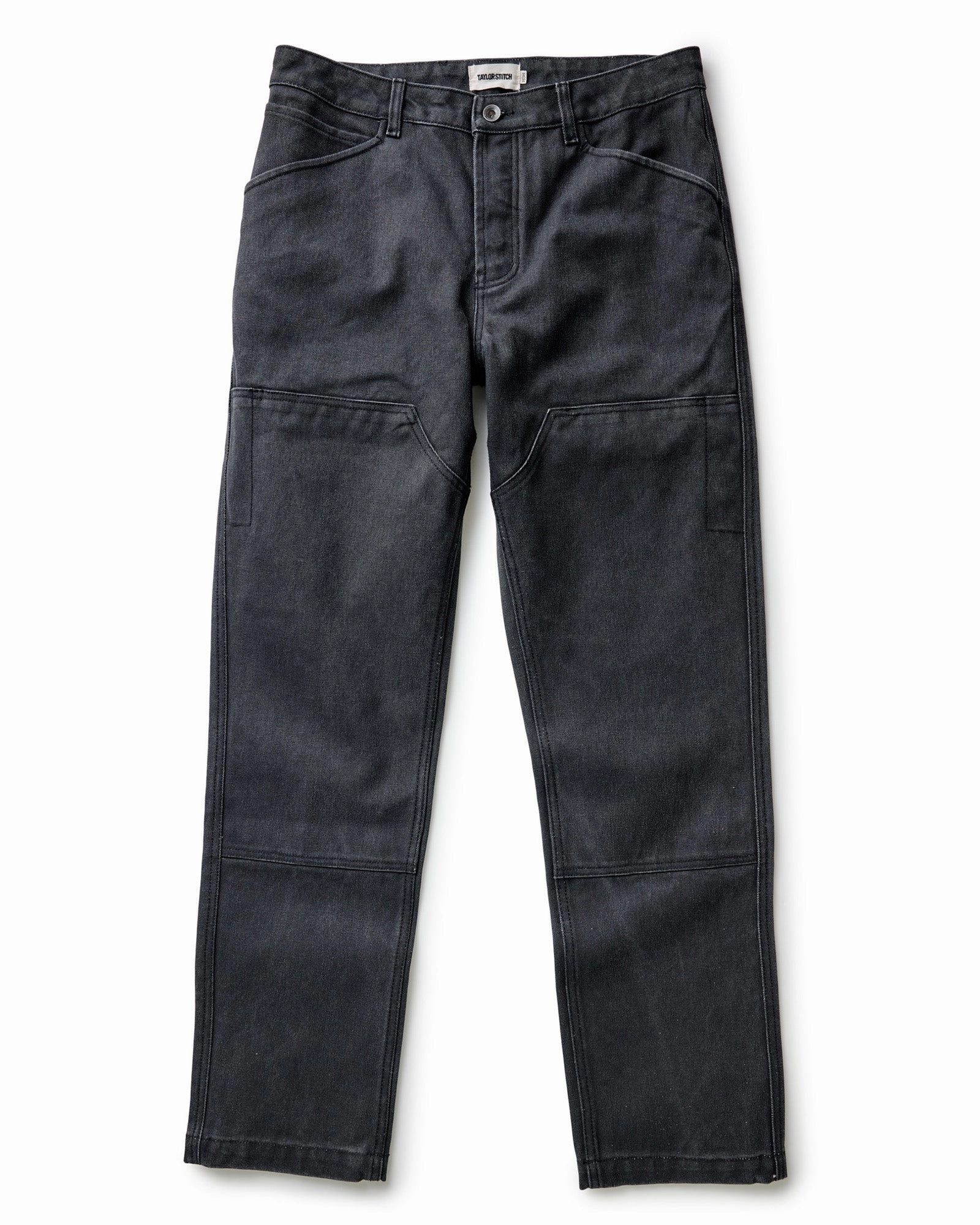Flattering Shape Unisex style The Chore Pant in Coal Chipped Canvas