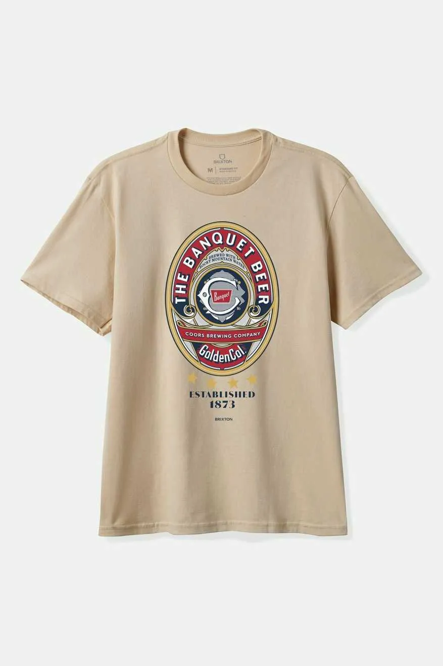 Breathable Material Coors Start Your Legacy Banquet S/S Standard T-Shirt - Cream