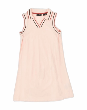 FILA Girls Polo Dress 13-14 Years XL Pink Cotton Printed-Lining Lux Look