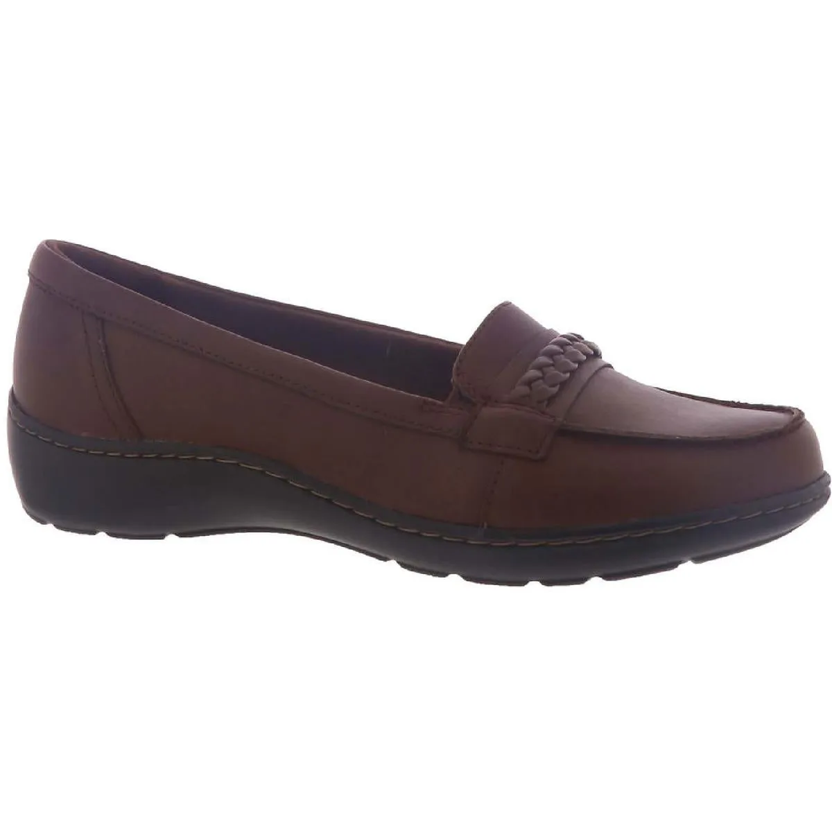 Cora Viola Womens Leather Slip On Loafers Hold Clear