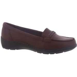 Cora Viola Womens Leather Slip On Loafers Hold Clear