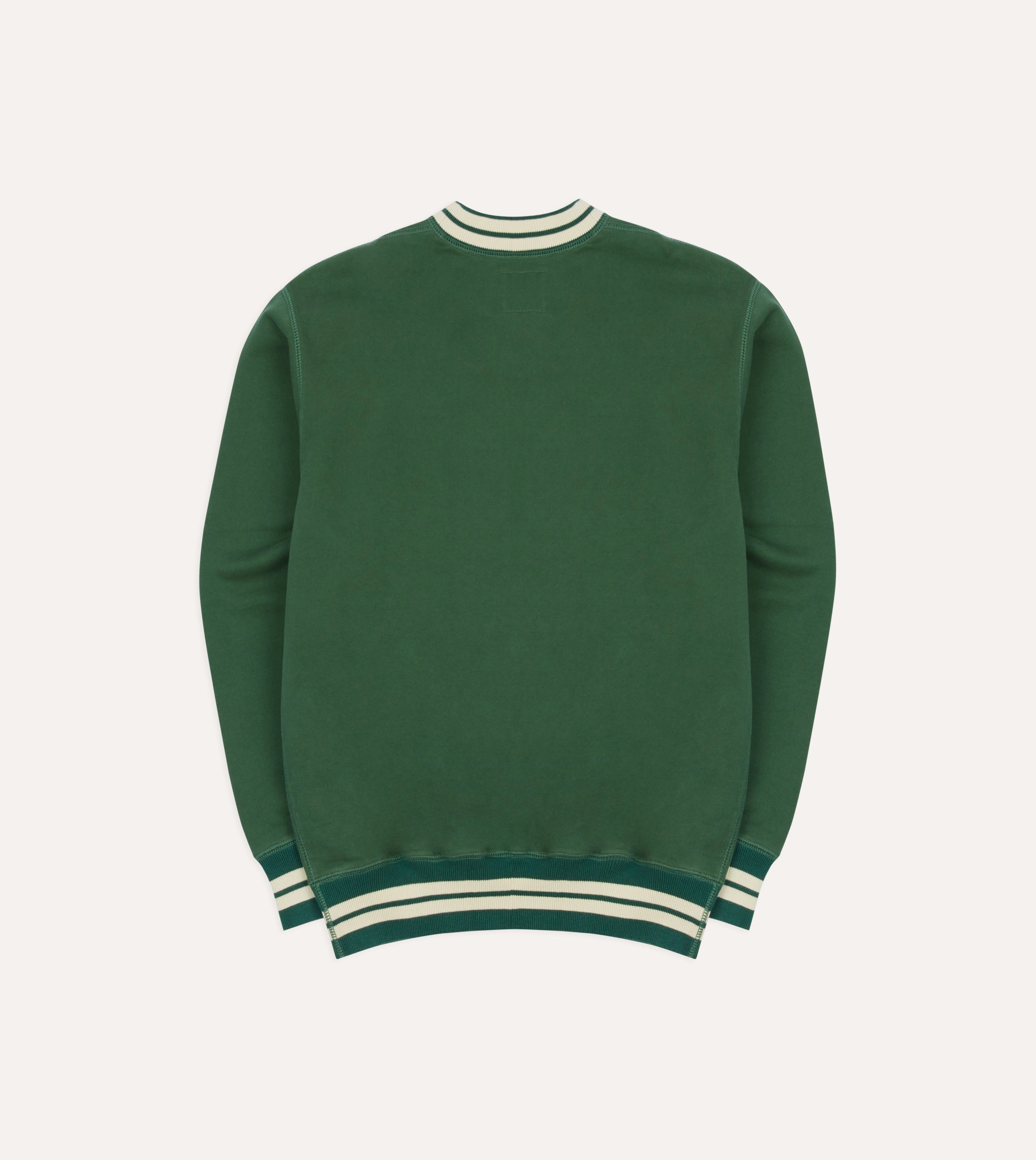 product running suitable speed Stylish Green Striped Rib Cotton Jersey Sweatshirt