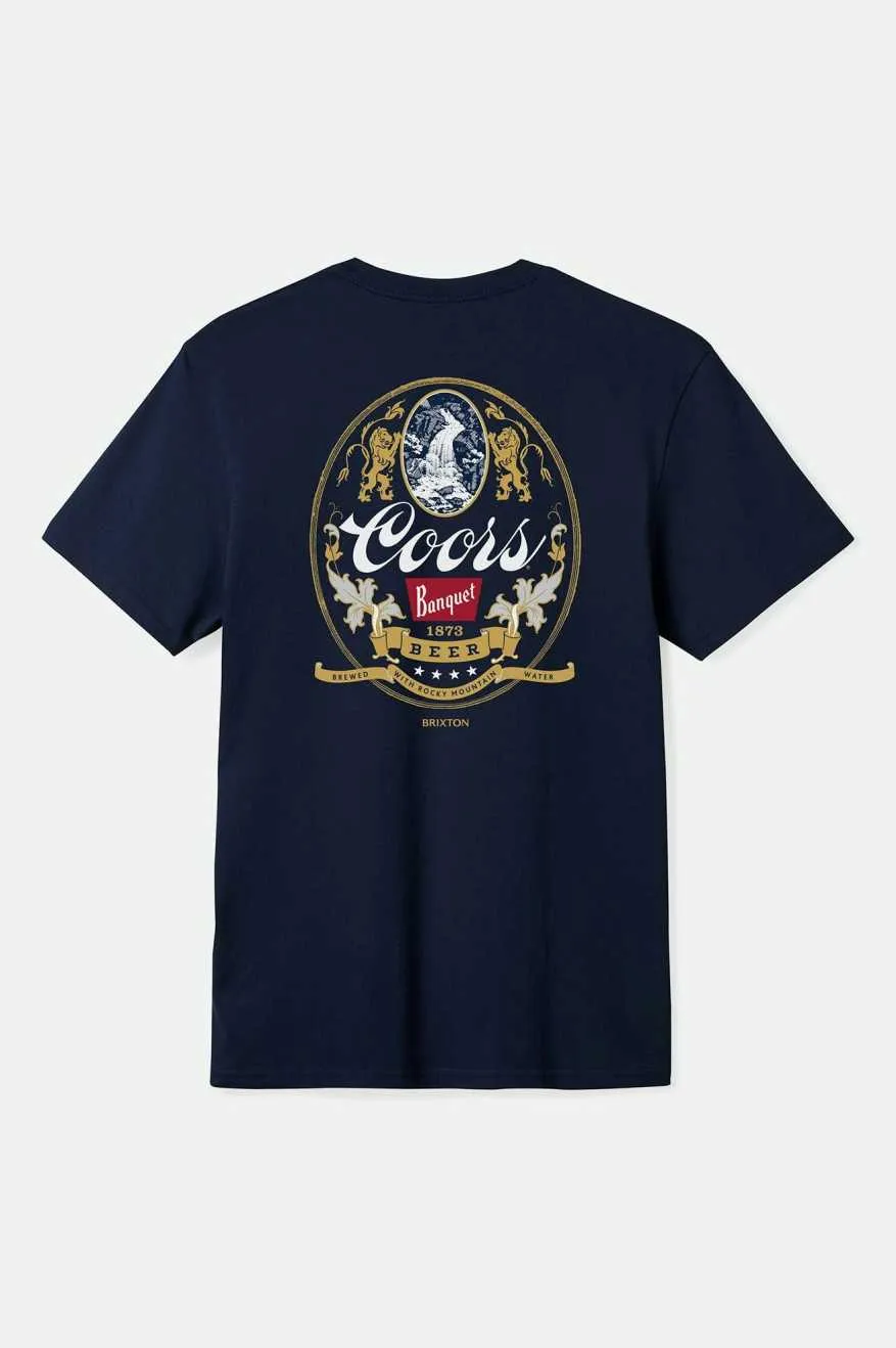 Coors Start Your Legacy Mountain T-Shirt - Navy LowImpactDye Stylish Comfort