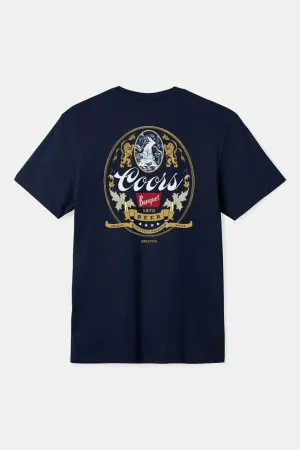 Relax Trend Seasonal Comfort Coors Start Your Legacy Mountain T-Shirt - Navy