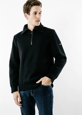 COTENTIN III - Quarter Zip Trucker Sweater (NAVY) Winter Essentials