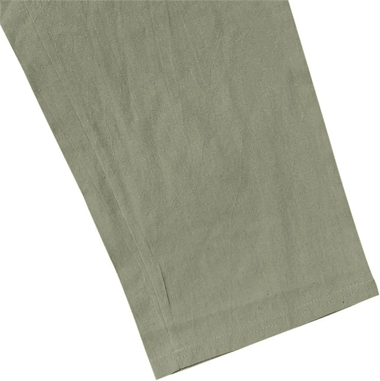 Cotton Linen Cargo Pants for Men America Flag Print Summer Casual Elastic Waist Pant with Pockets Boho Beach Trousers