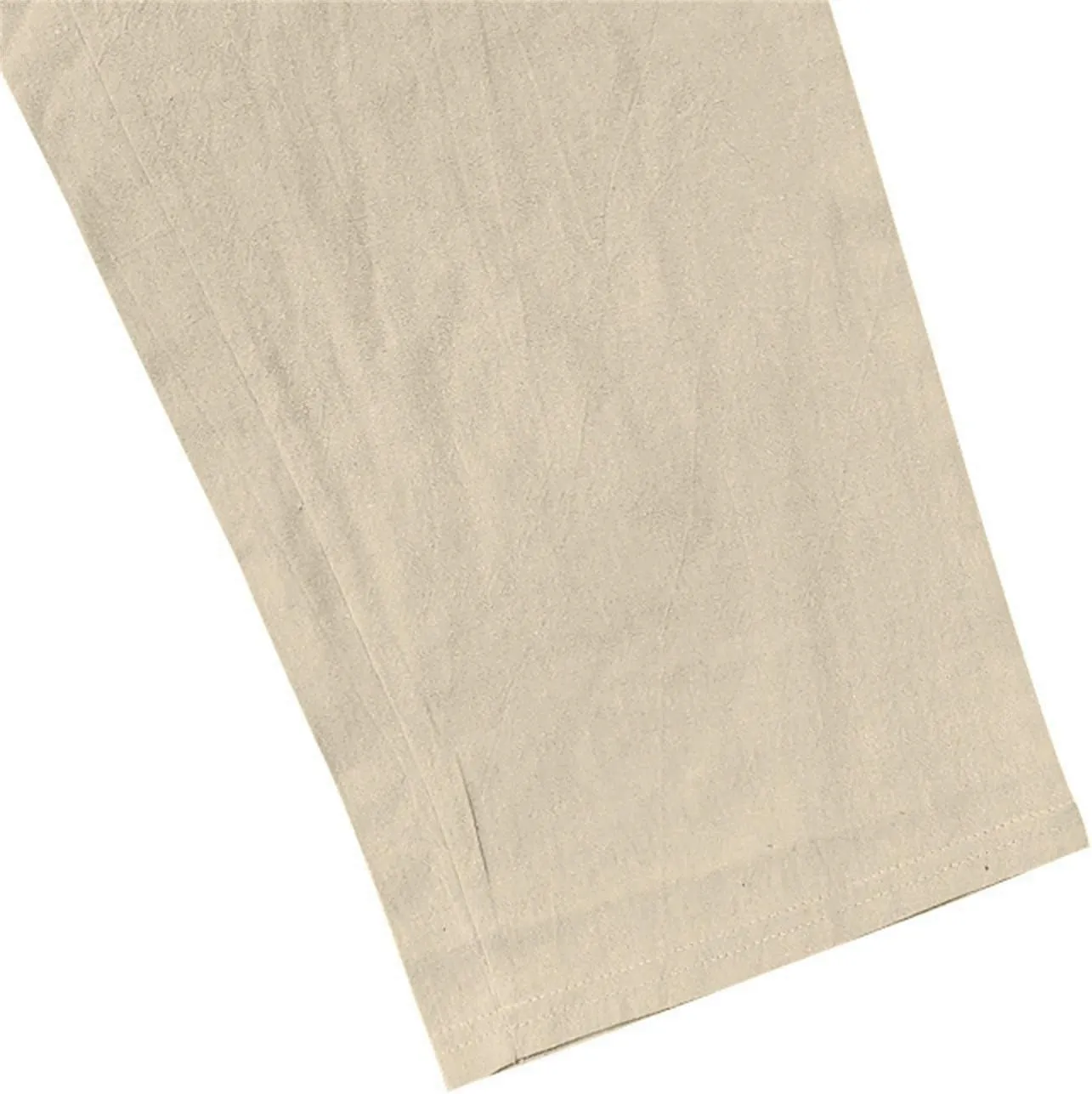 Cotton Linen Cargo Pants for Men America Flag Print Summer Casual Elastic Waist Pant with Pockets Boho Beach Trousers