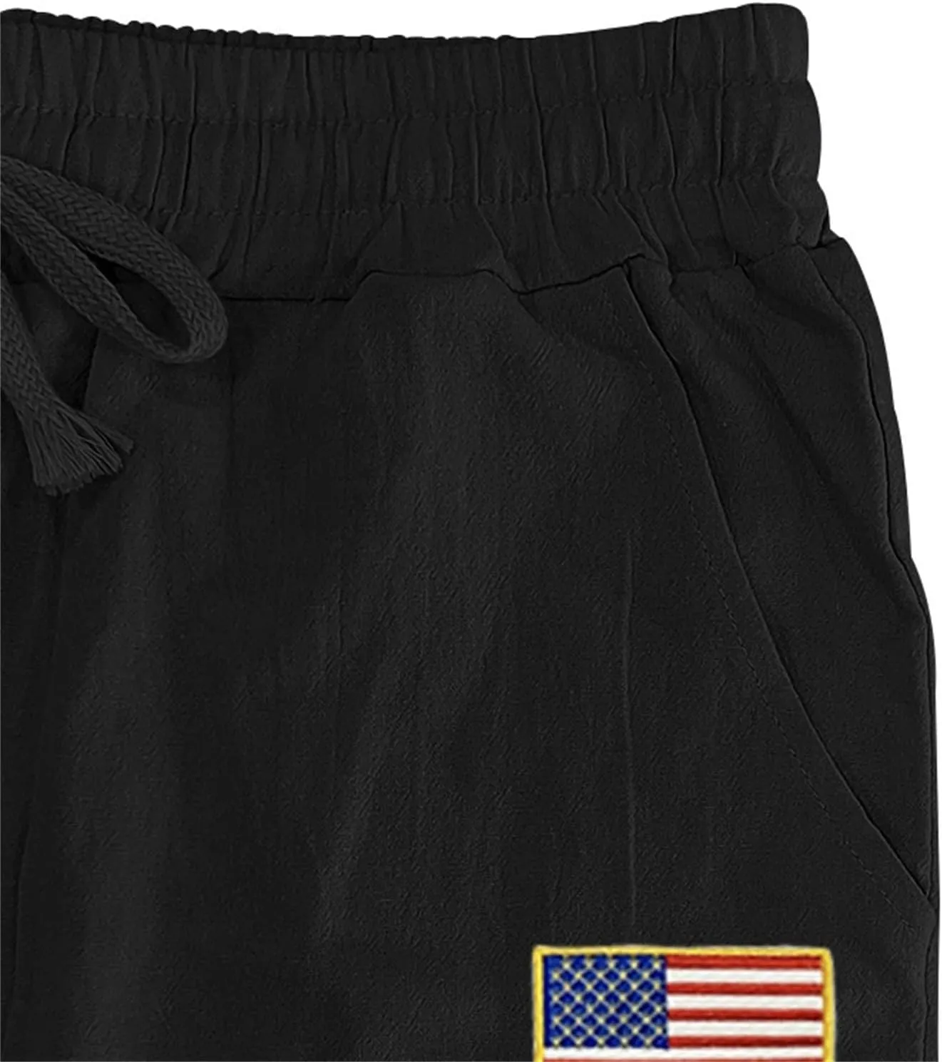 Cotton Linen Cargo Pants for Men Summer Casual Elastic Waist Pant with Pockets Relaxed Fit Beach Yoga Travel Lounge