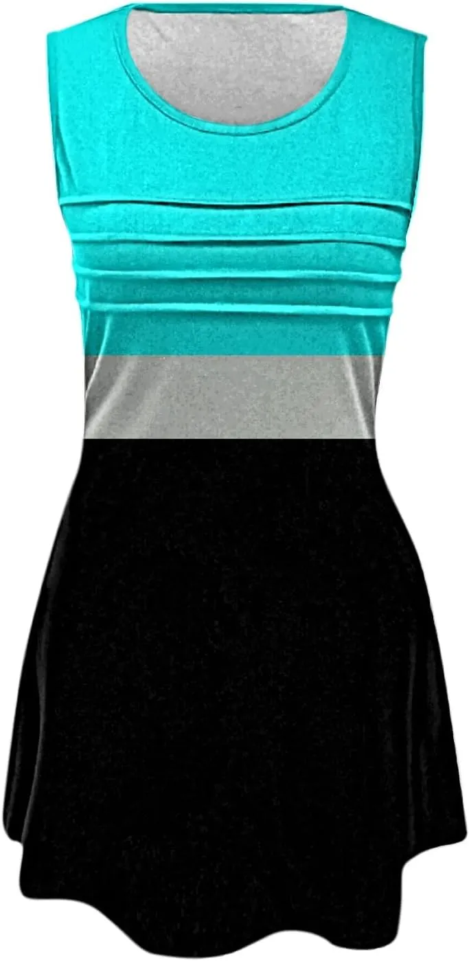 Cotton Summer Dresses for Women Womens with Pockets Summer Casual Tank Dress Sleeveless Midi Beach Dress Summer