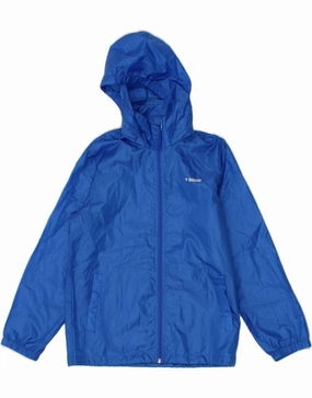 Level BRUGI Boys Hooded Rain Jacket 9-10 Years Blue Polyester