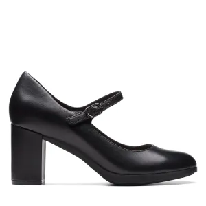 Clarks Bayla Nora in Black Leather Everyday Shoes City Function