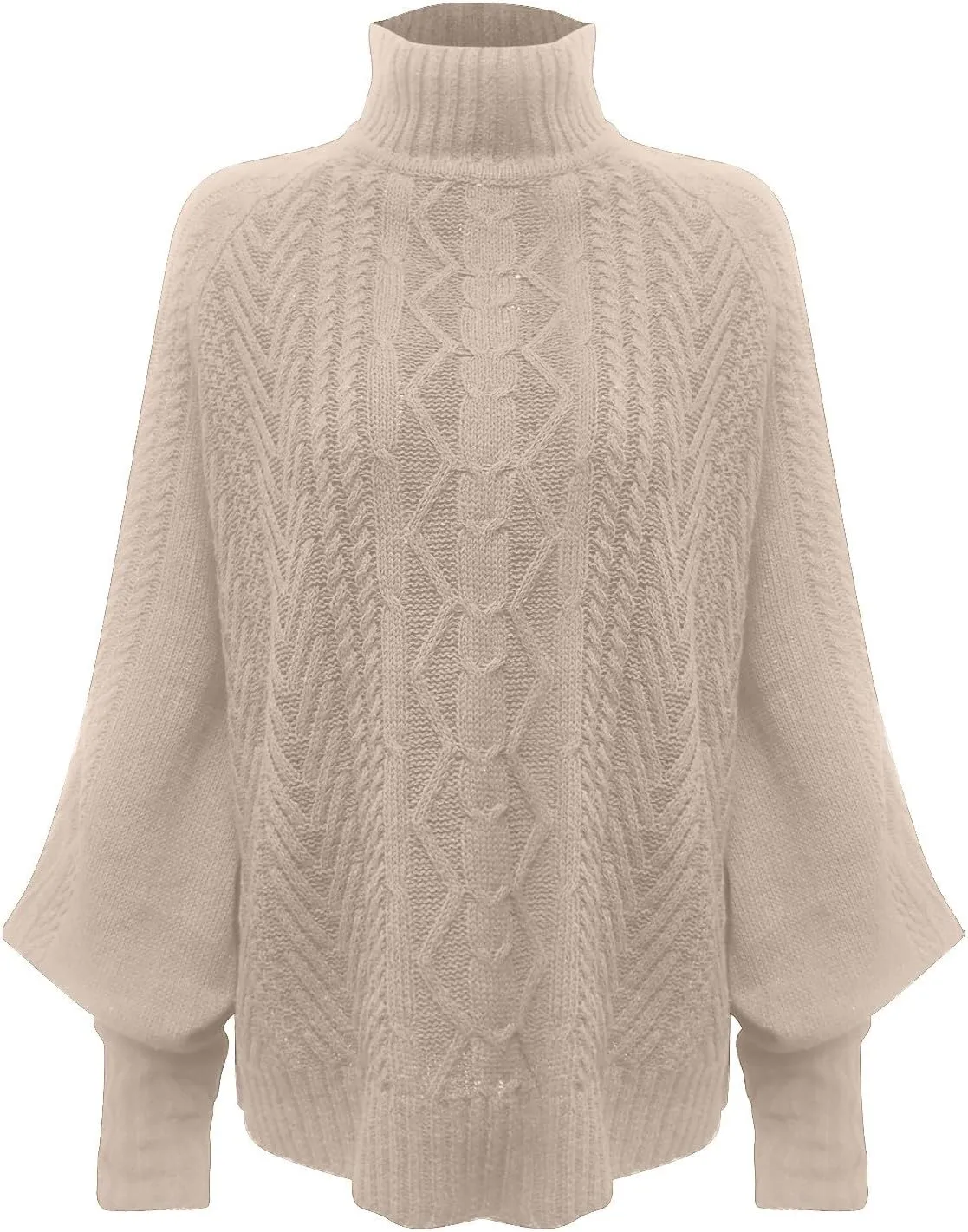Cozy Sweaters for Women Plus Size Turtleneck Oversized Sweaters Long Sleeve Cable Knit Thermal Pullovers Jumper Tops