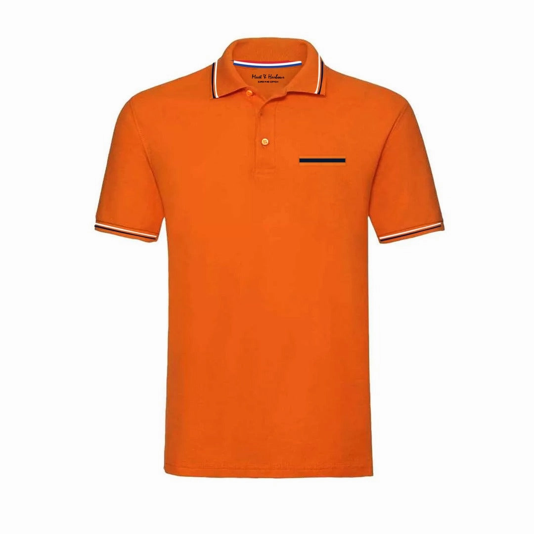 Mast & Harbour Orange Men Polo Fashion-Ready