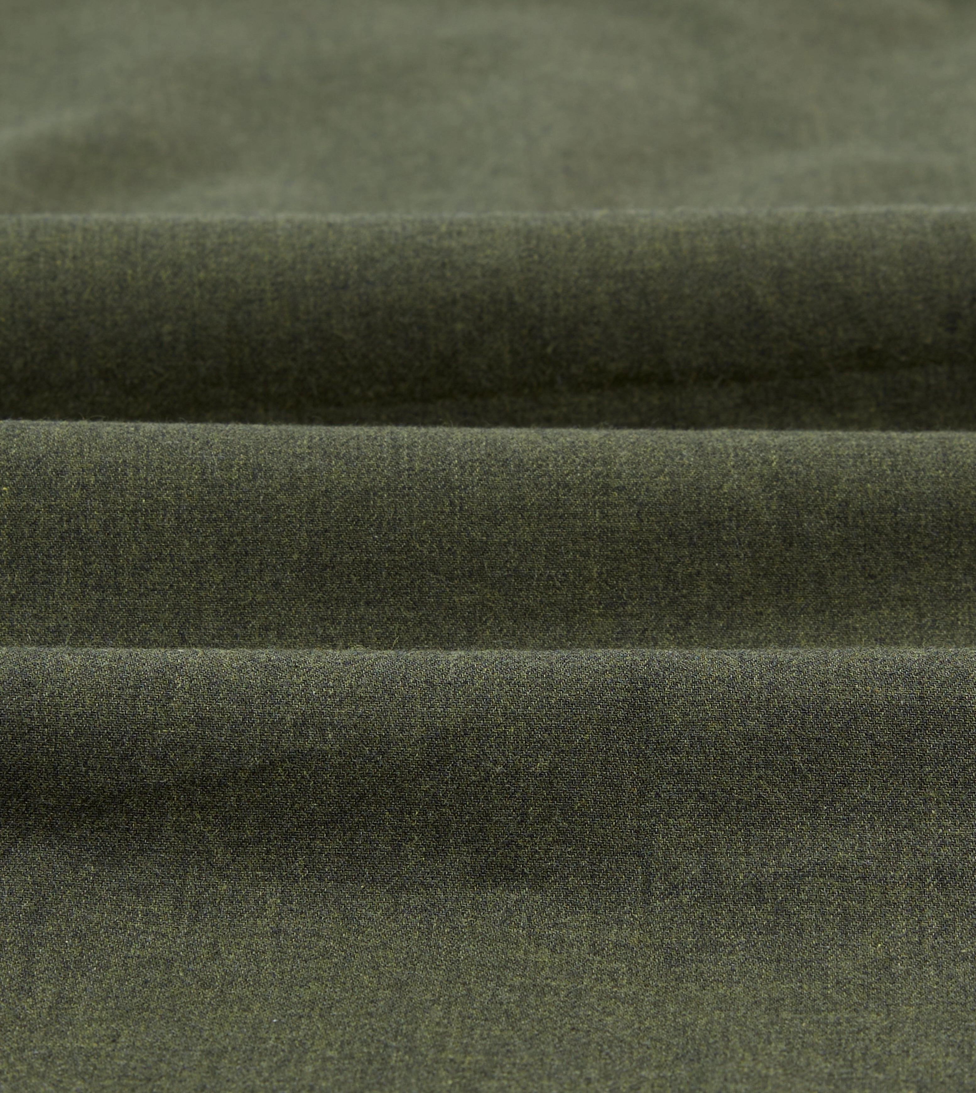 Khaki Green Cotton Flannel Two-Pocket Work Shirt garden party Stylish Element