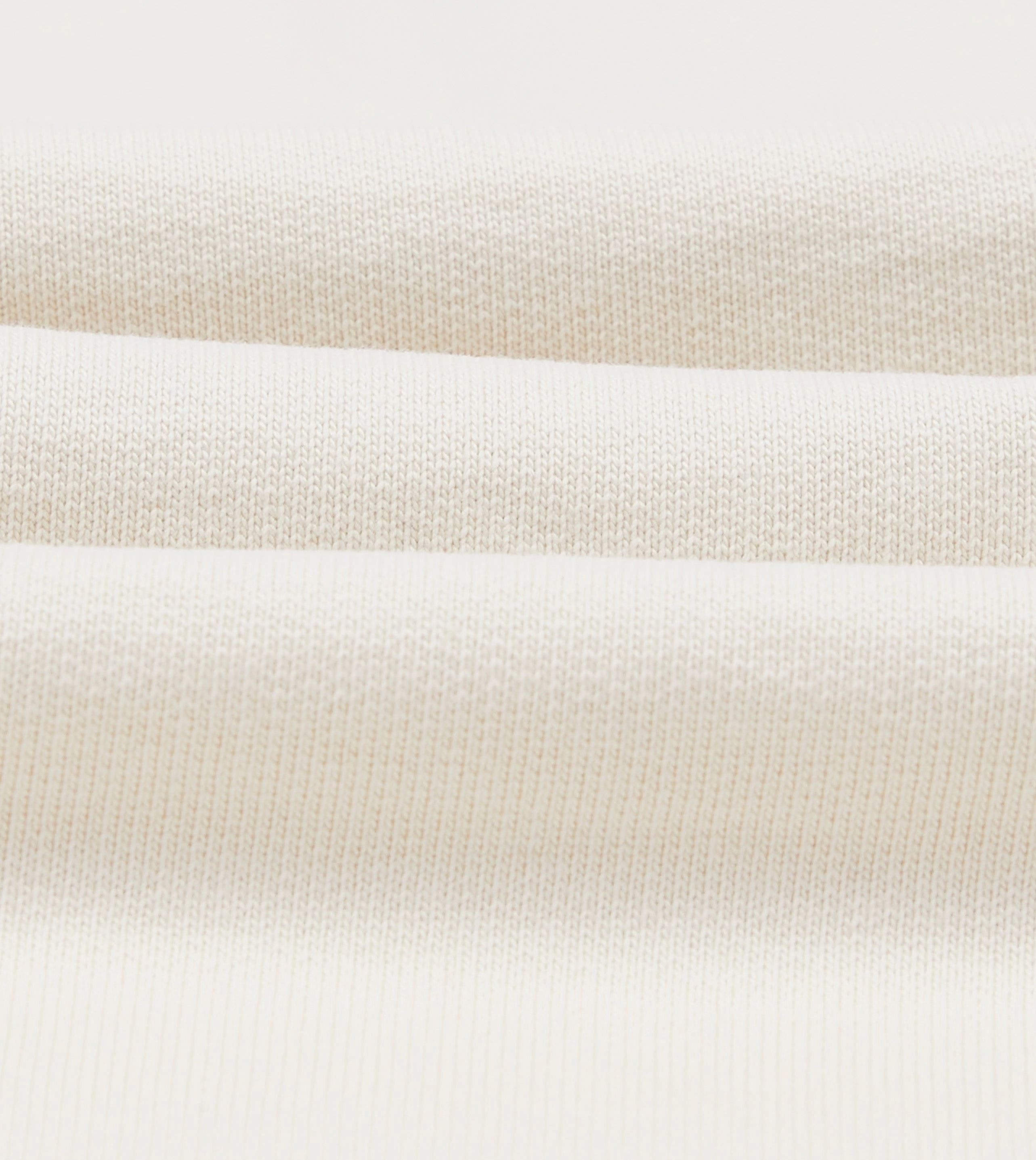 Ecru Cotton Quarter Zip Sweatshirt Layer Bold