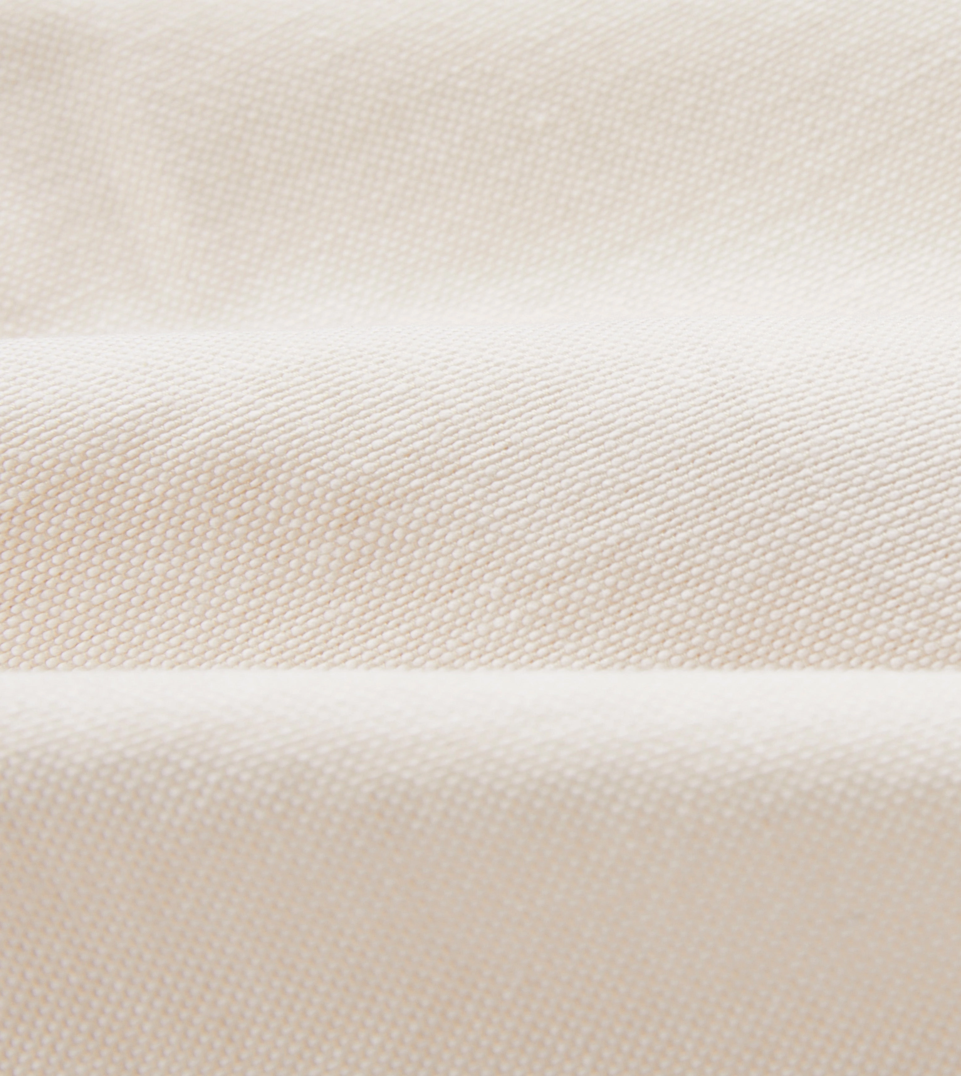 Cream Cotton Oxford Cloth Button-Down Shirt Thermal regulation