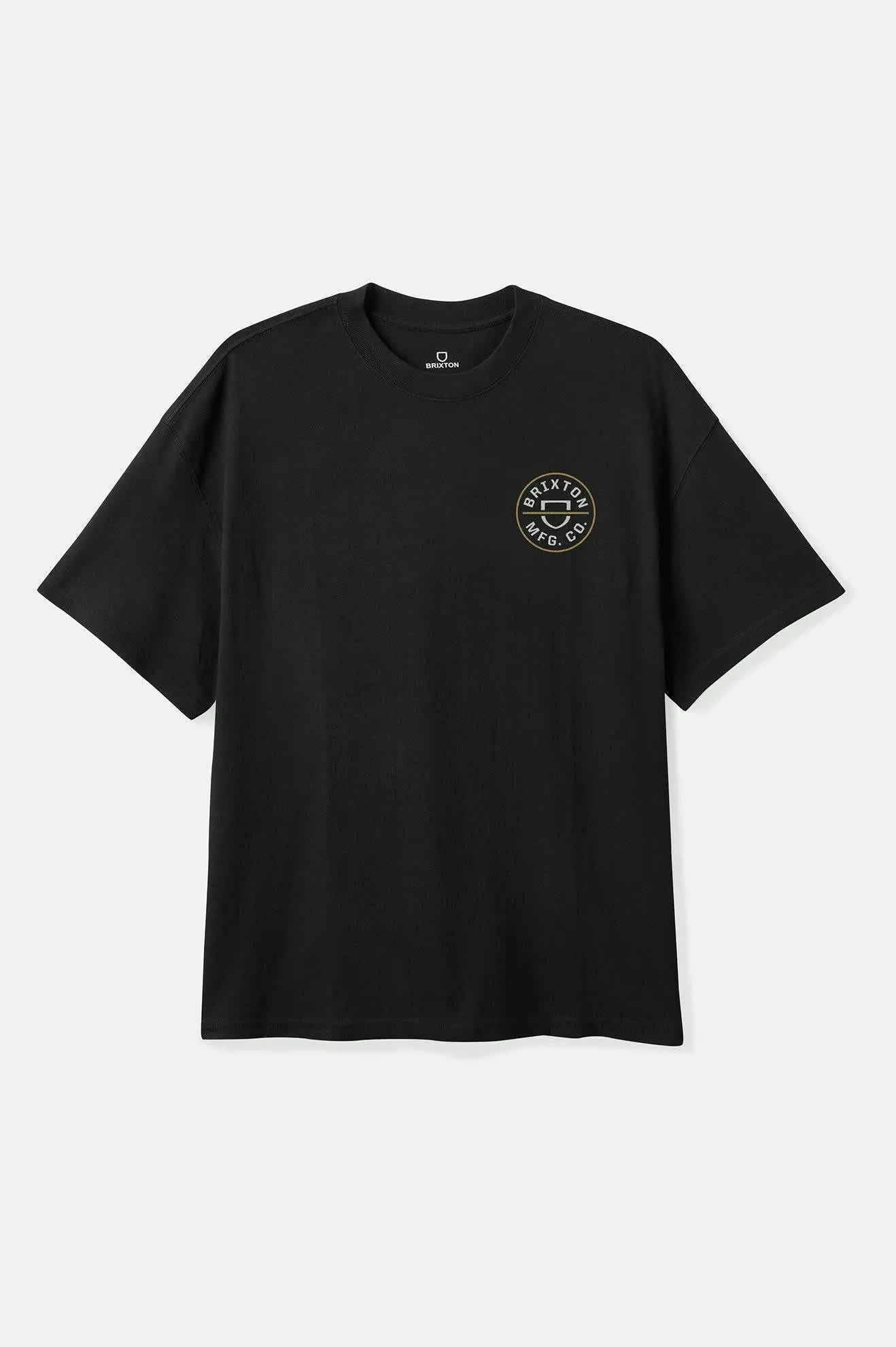 Crest II S/S Standard T-Shirt - Black/Off White/Copper Chic Fit Layered Sleeve Construction