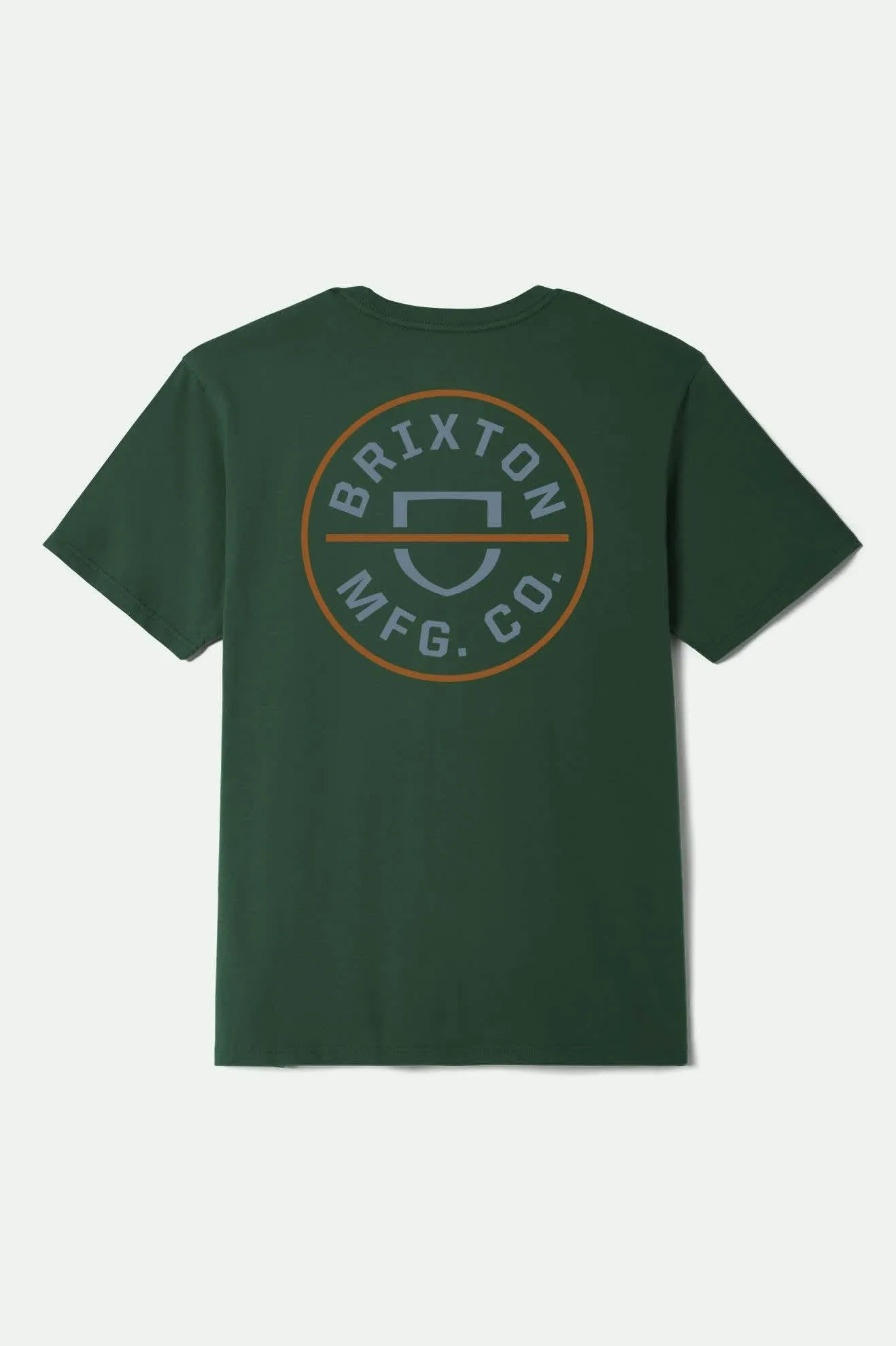 Crest II S/S T-Shirt - Forest Green/Rust/Grey Blue Comfortable Wear