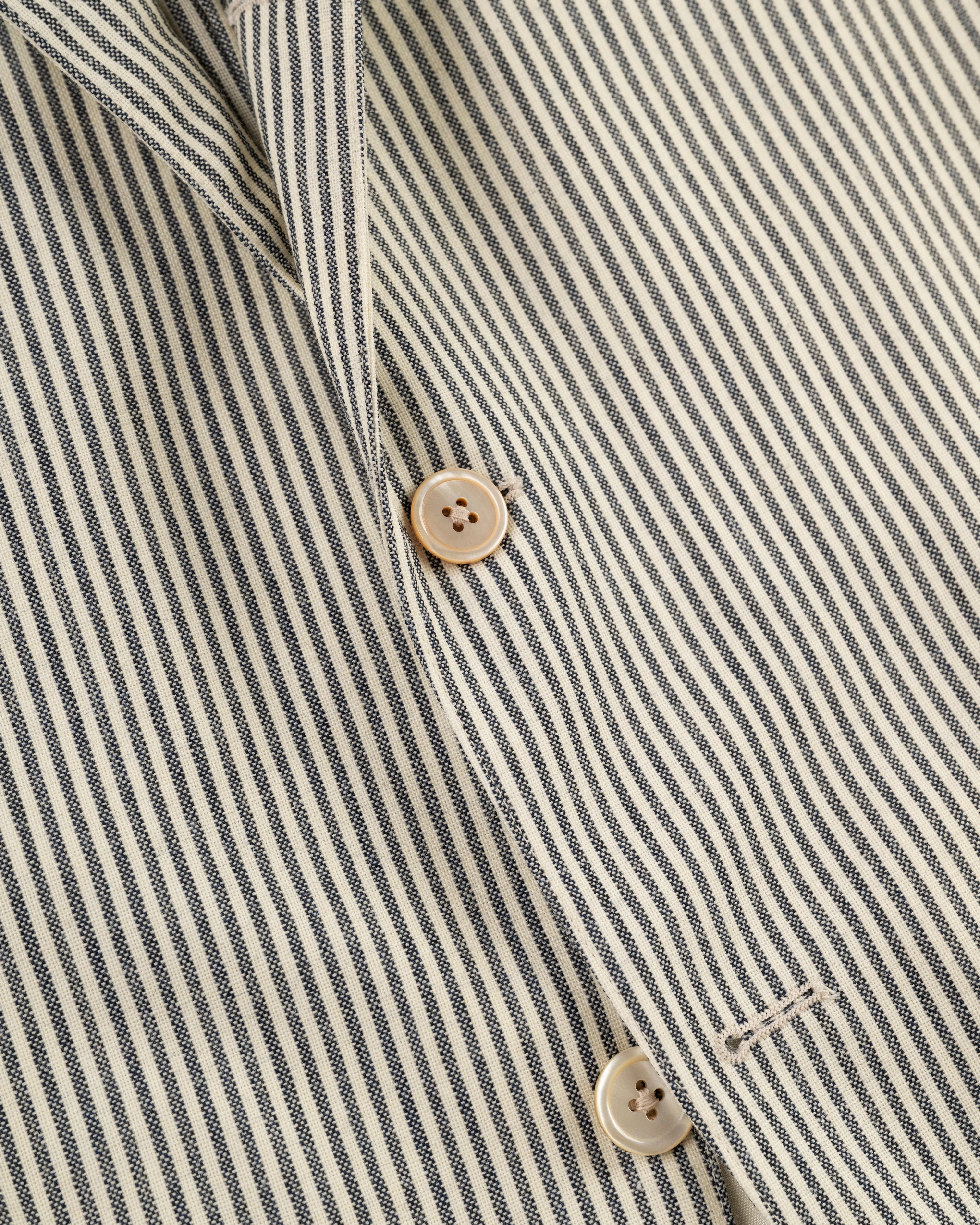 Made-in-USA Cream & Grey Oxford Stripe Fox Air Wool Sport Coat Comfortable Fit Wear