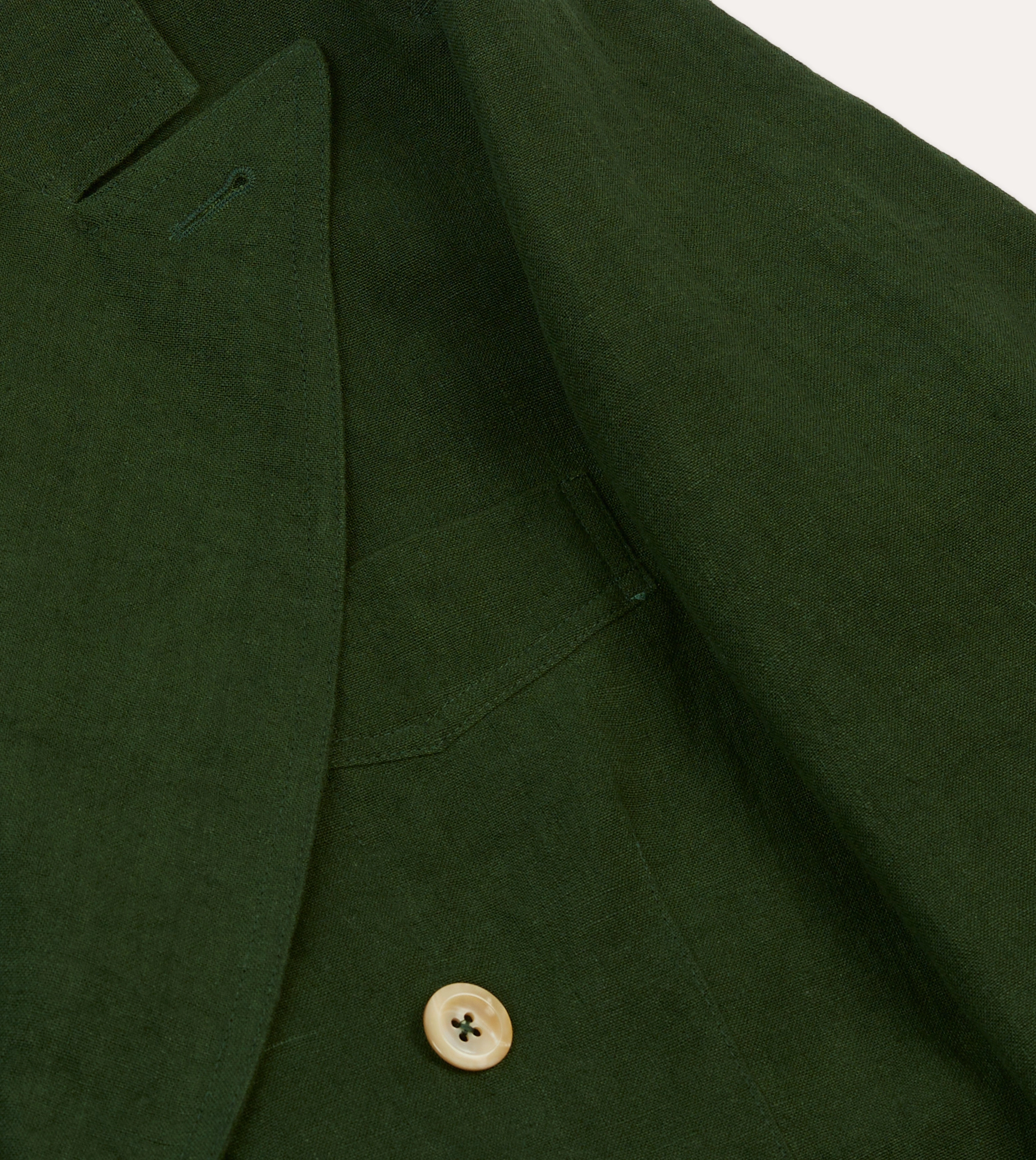 Green Linen Games Blazer Mk. III Tailored Shoulder Padding Sharp Work Attire