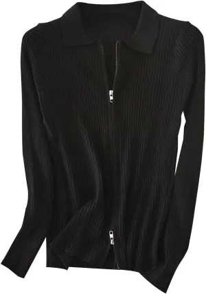 Cropped Cardigan for Women Chunky Cable Knit Sweater Open Front Top Y2K Womens Fall Fashion 2024 Warm Outerwear