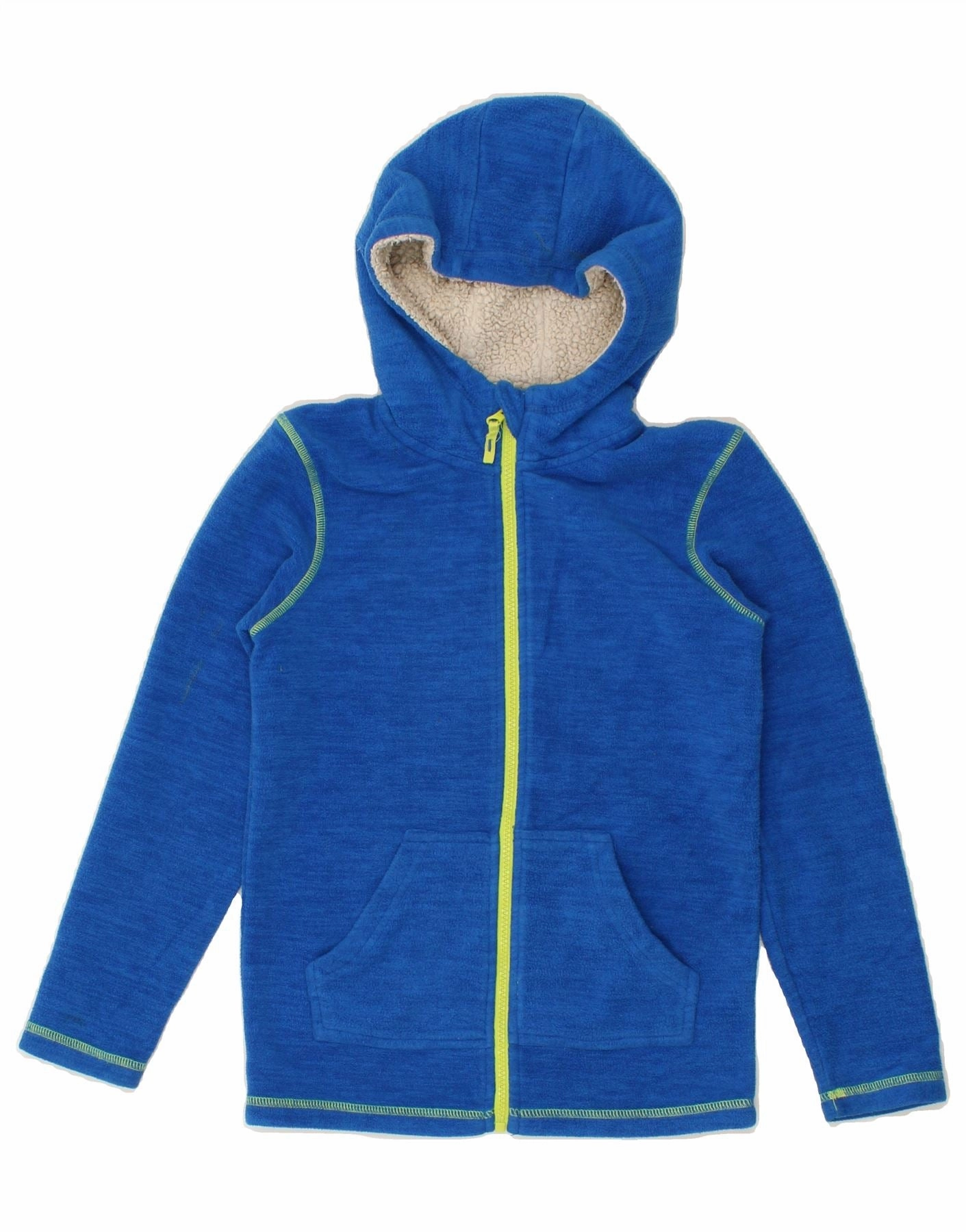 Go Anywhere MOUNTAIN WAREHOUSE Boys Hooded Fleece Jacket 9-10 Years Blue Polyester