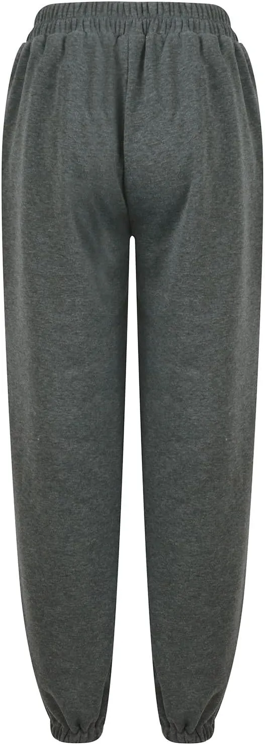 Crossover High Waisted Joggers for Women Athletic Cinch Bottom Straight Leg Sweatpants Elastic Running Pants w/Pockets