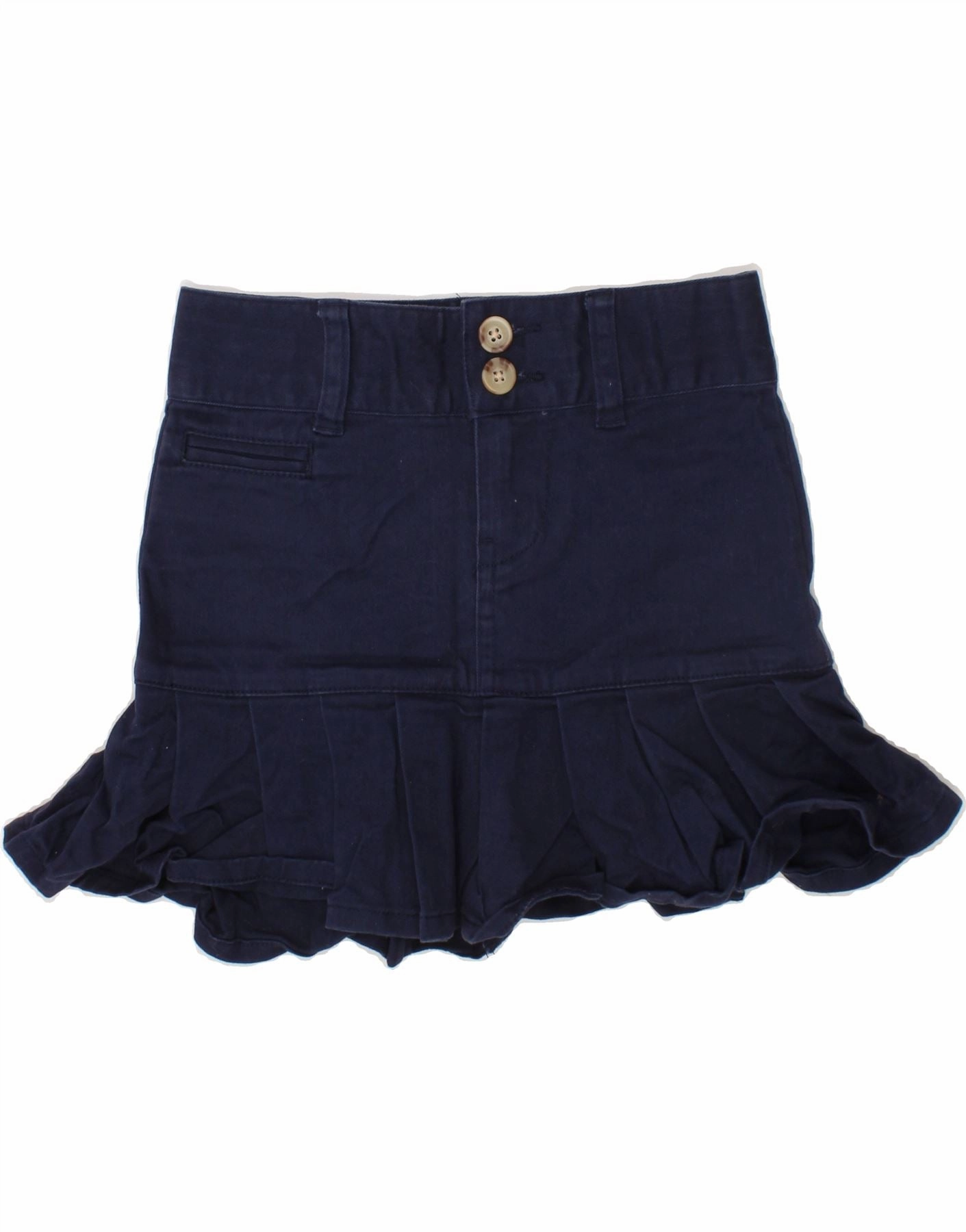 POLO RALPH LAUREN Girls Mini Skirt 4-5 Years W20  Navy Blue Cotton Soft Weave Perfect Proportion