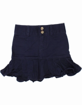 POLO RALPH LAUREN Girls Mini Skirt 4-5 Years W20  Navy Blue Cotton Soft Weave Perfect Proportion