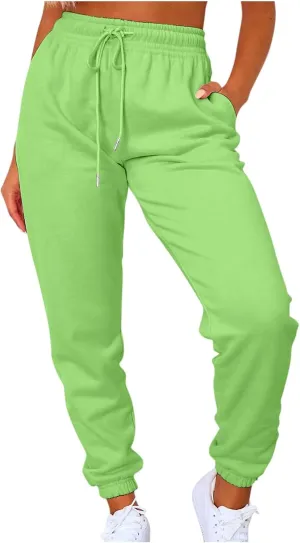 Cute Sweatpants for Women Casual high Waisted Athletic Fleece Jogger Pants with Pockets Workout Lounge Fashion 2024