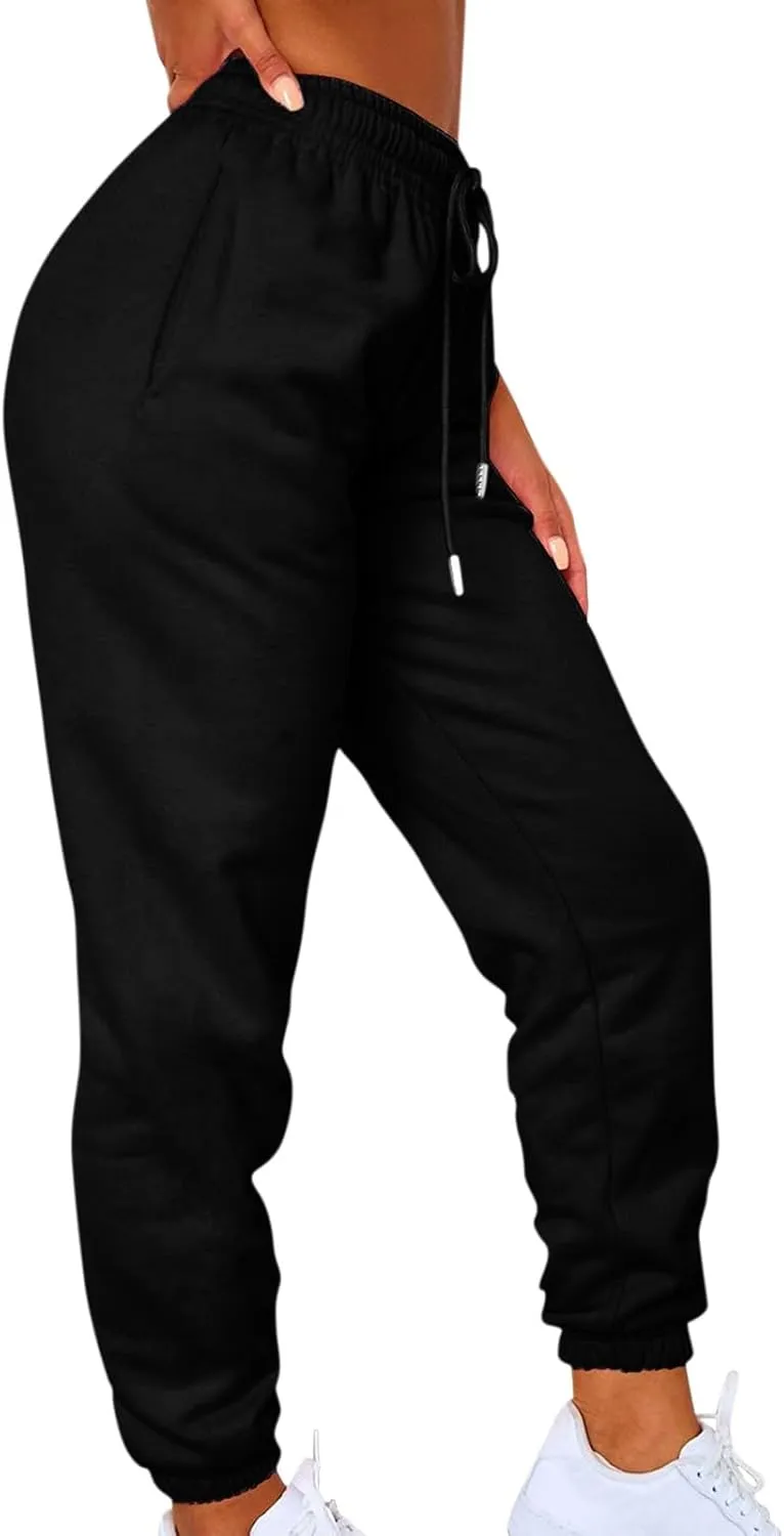 Cute Sweatpants for Women Casual high Waisted Athletic Fleece Jogger Pants with Pockets Workout Lounge Fashion 2024
