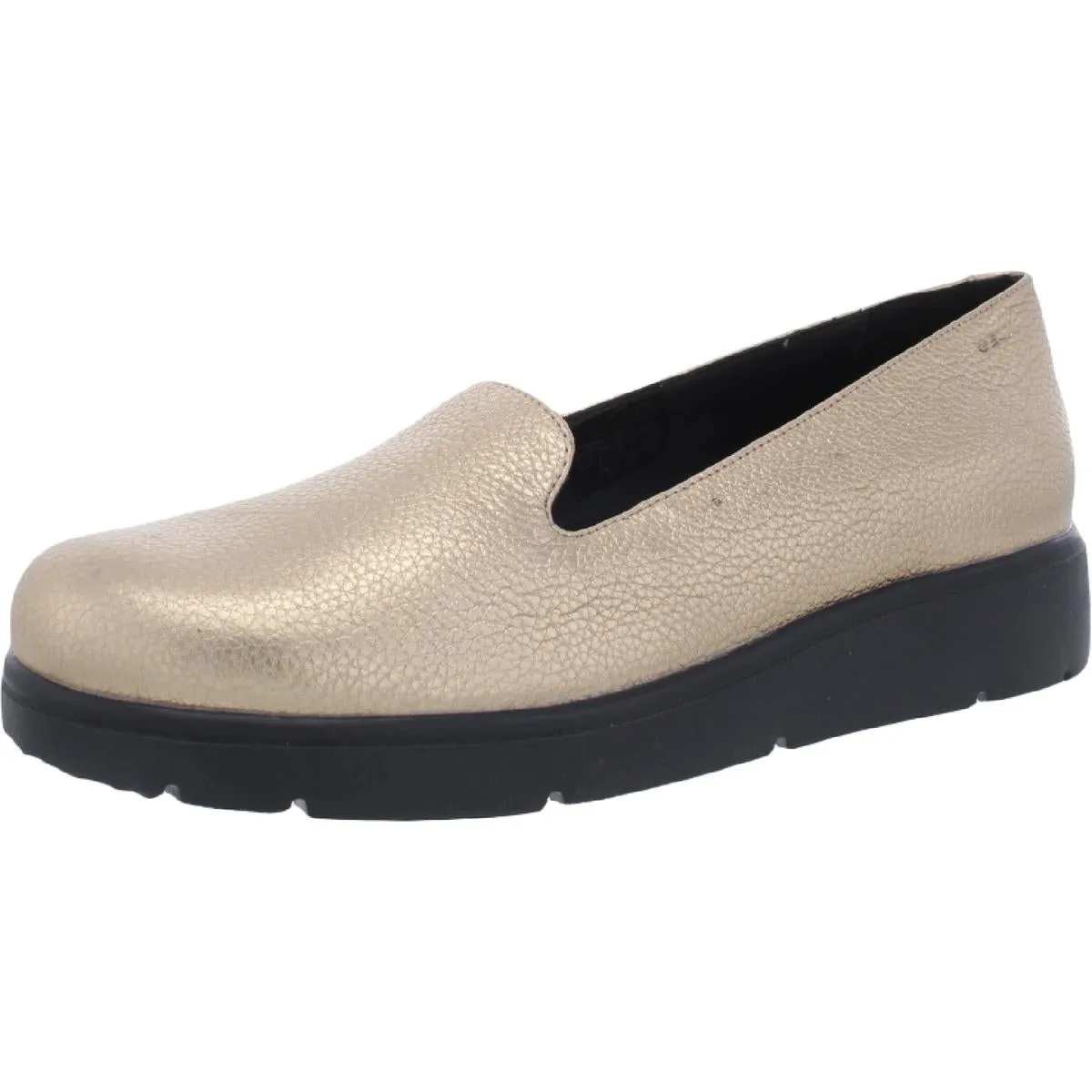 D Arlara Womens Leather Cushioned Insole Slip-On Shoes Hold Safe