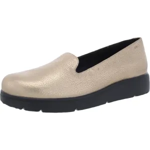 D Arlara Womens Leather Cushioned Insole Slip-On Shoes Hold Safe