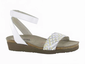 Flat Support Earth Glow Women's Abbie Wedge Sandal In Pearl White