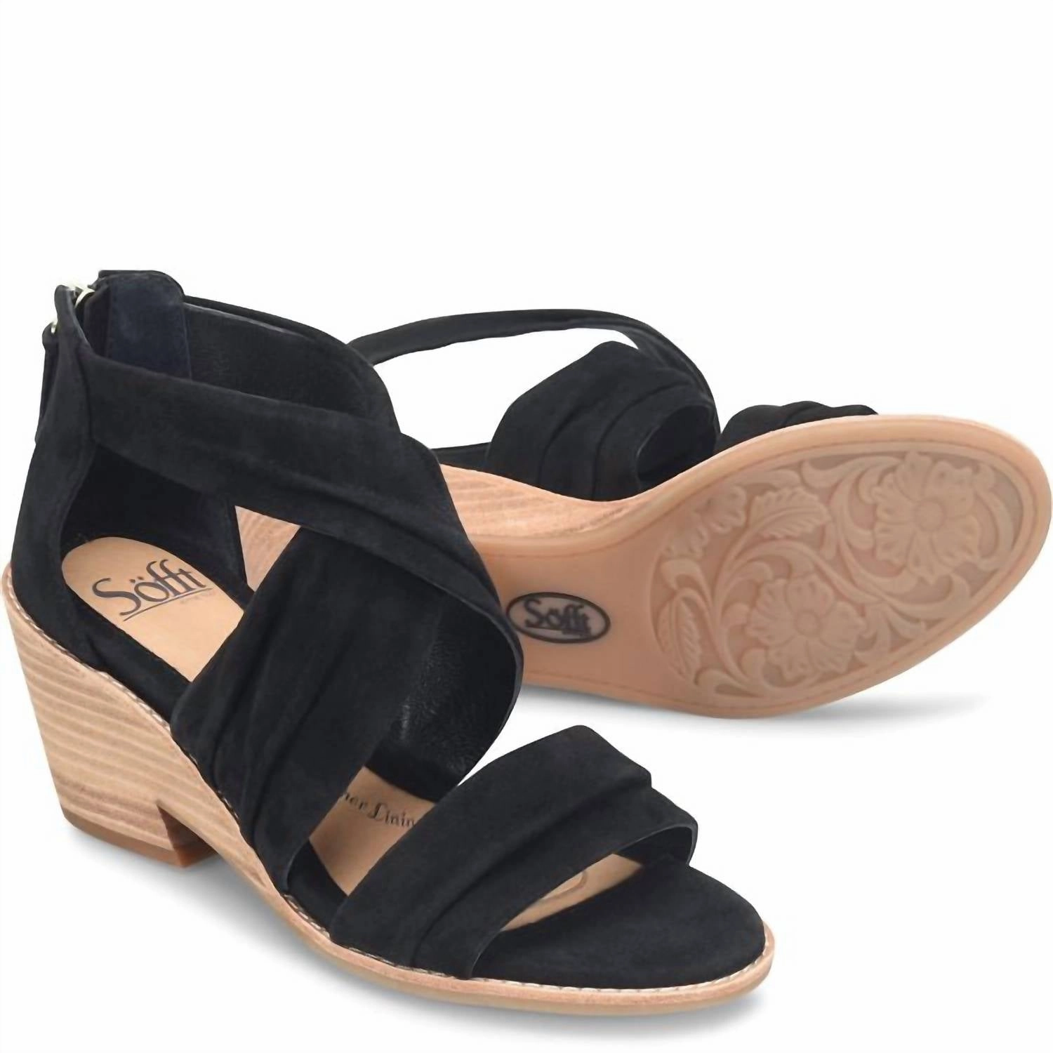 Active Look Youthful Mood Women's Samoa Sandal In Black