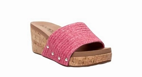 Women's Summer Lovin Studded Casual Sandals In Pink Tall Outline