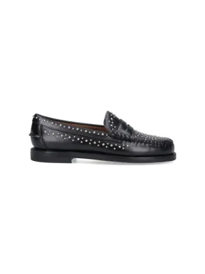 Clear Pace Dan Studs" Loafers ?C Black