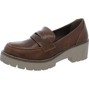Chic Element Daria Womens Leather Slip-On Loafers