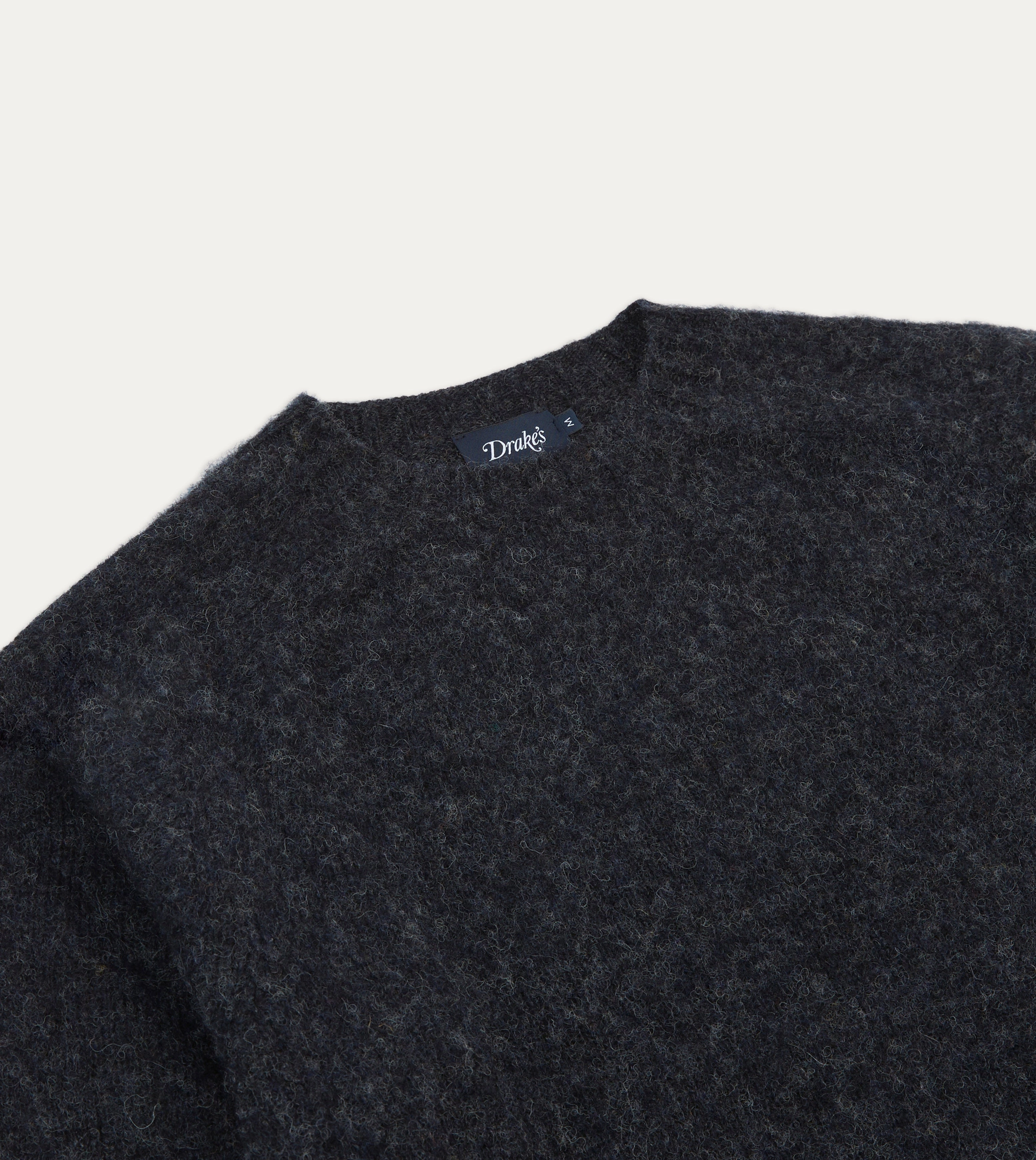 AntiStatic Finish Dark Grey Brushed Shetland Crew Neck Jumper